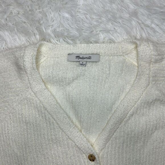 Madewell Maysville V-Neck Cardigan Sweater Button Up V-Neck Cream Size Small - Picture 3 of 16